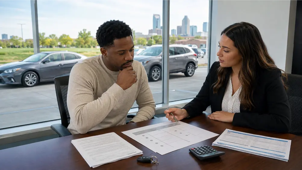 Blog 3 Compare Buy Here Pay Here vs bank loan options, approval standards, payments, costs, and trade-offs to choose the right used-car financing path.